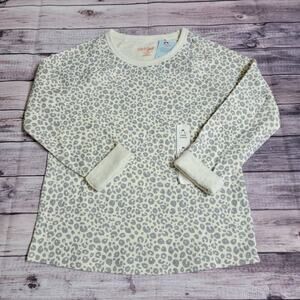 Cat & Jack Double-Knit Long Sleeve Shirt Girls Medium (7/8) Animal Print